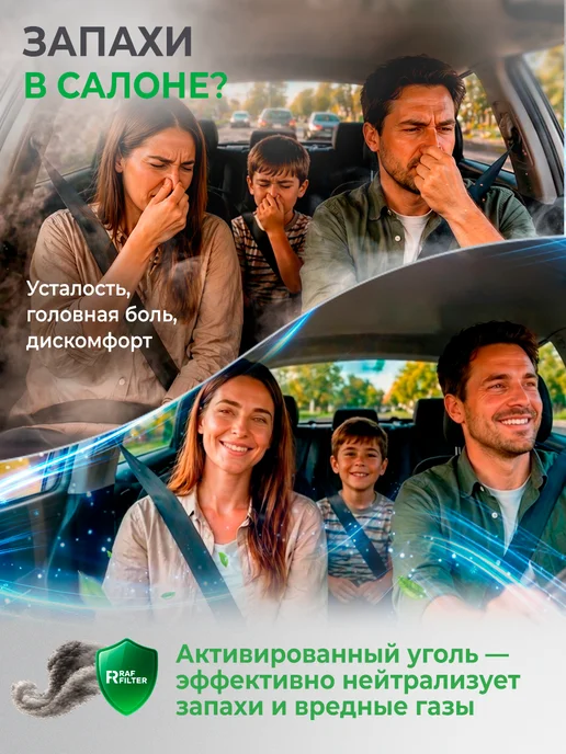 RAF FILTER Фильтр салона угольный Элантра Туксон Спортейдж Сид Церато, вариант, фото 3