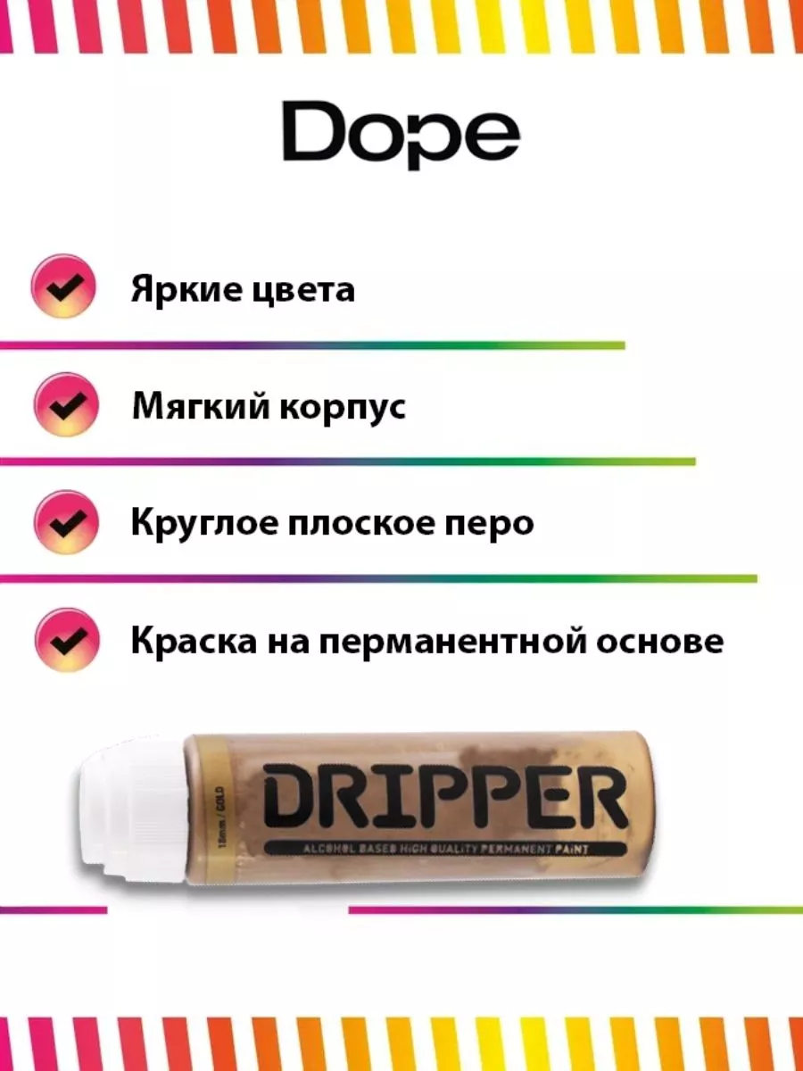 Маркер сквизер для граффити и теггинга Dripper 18 мм 45 мл Dope Cans  100817054 купить за 431 ₽ в интернет-магазине Wildberries