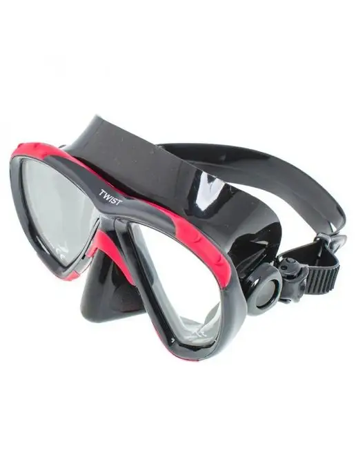 Marlin Маска для плавания TWIST BLACK RED, дайвинг, черный, фото 4