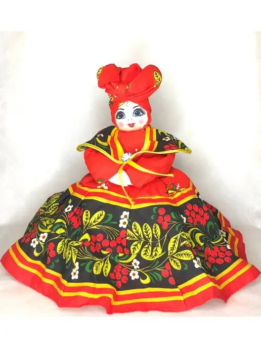 Грелка на чайник Кукла, черный