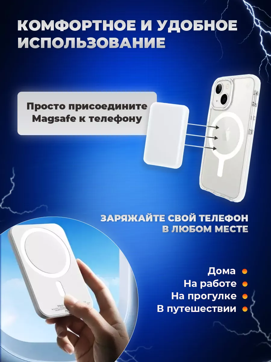 Чехол для iphone 13 с magsafe и повербанк AShop78 100987051 купить за 782 ₽  в интернет-магазине Wildberries