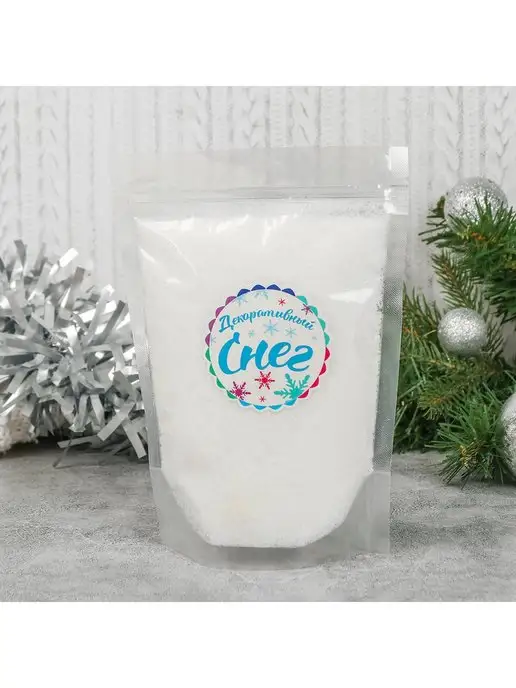 ProMarket2 Снег сыпучий "Мягкий с блёстками" 50гр, 50 г, фото 2