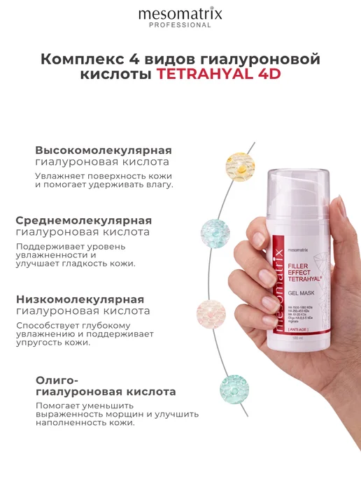 Mesomatrix Professional Антивозрастной набор косметика с пептидами лифтинг 4 в 1, вариант, фото 8