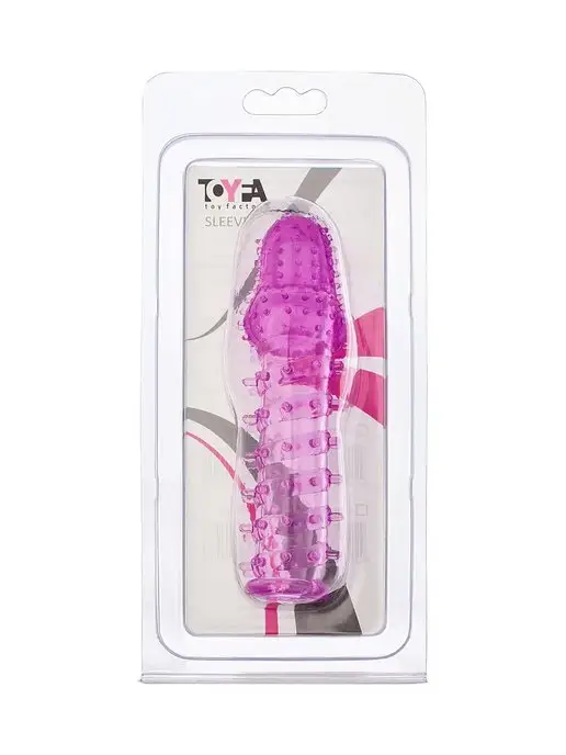 Toyfa Basic Насадка на пенис с ворсинками, 13.5 см, фиолетовый, фото 2