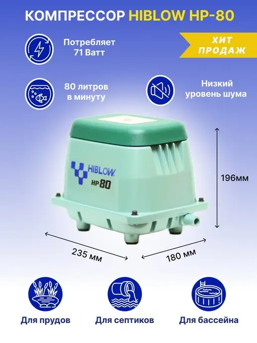 компрессор hiblow hp 80 в интернет-магазине Wildberries