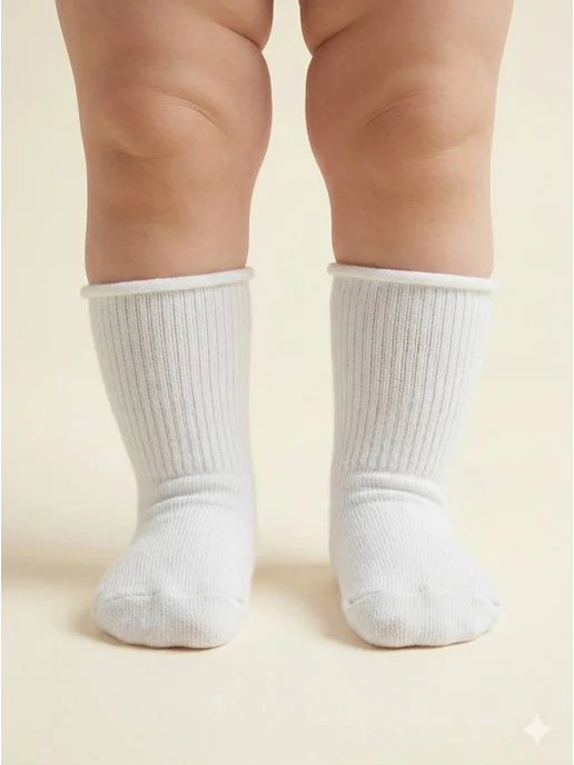 Sullun socks/Носки для новорожденных/ 0-6 мес Носки для новорожденных детей, белый, фото 3