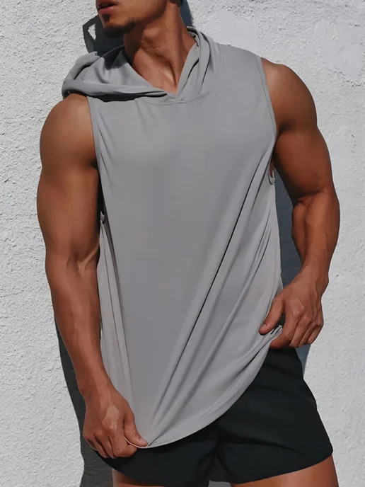 GIGANTEGYM фитнес майка бодибилдинг, серый, фото 4