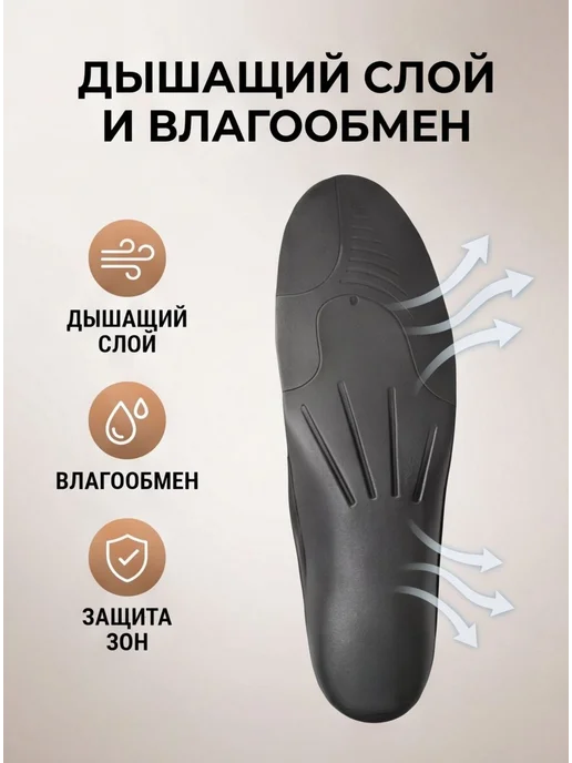 ОртоНик Стельки ортопедические Спорт 30Е, коричневый, фото 2