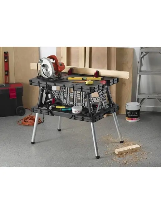 Keter Верстак складной Folding Table Mettal Leg, черный, фото 4