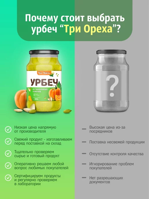 Три Ореха. Урбеч из семян тыквы, вариант, фото 6