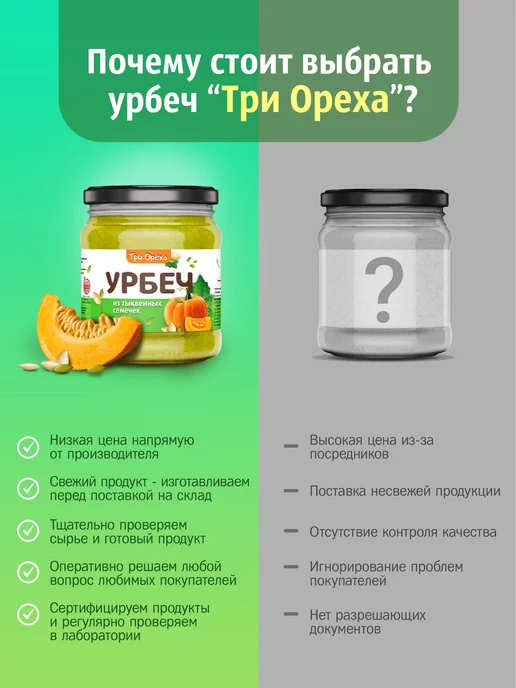 Три Ореха. Урбеч из семян тыквы, вариант, фото 7