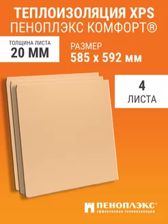 Утеплитель Пеноплекс КОМФОРТ 20 мм 4 шт Пеноплэкс 101657321 купить за 1 098 ₽ в интернет-магазине Wildberries