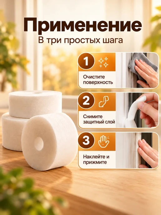 Закажи-Дома Утеплитель для окон самоклеящийся, теплолента, вариант, фото 3