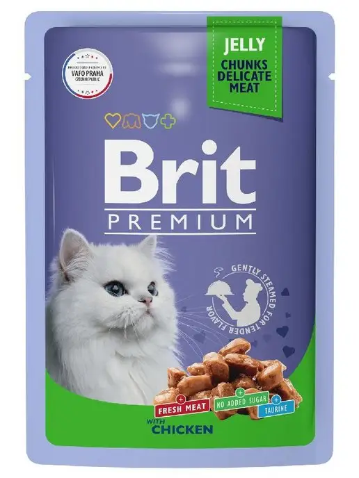 Brit Паучи для кошек цыпленок 85г 14 шт, 85 г, 14 шт, фото 3