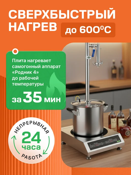 iplate Индукционная плита для самогоноварения ALISA без импульса, серый, фото 3