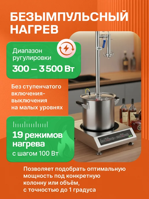 iplate Индукционная плита для самогоноварения ALISA без импульса, серый, фото 7