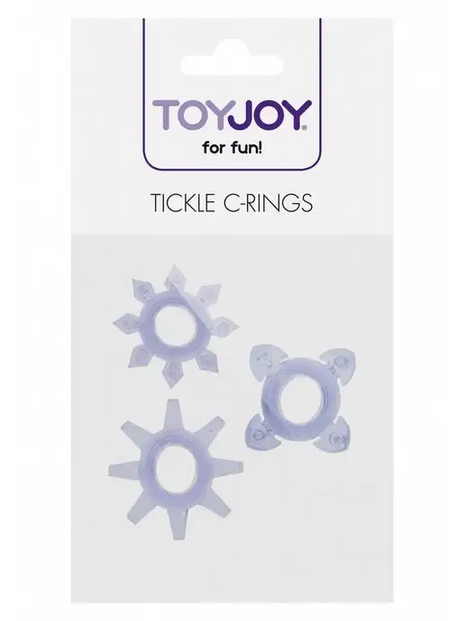 TOY JOY Комплект из трех эрекционных колец на пенис, фиолетовый, фото 3