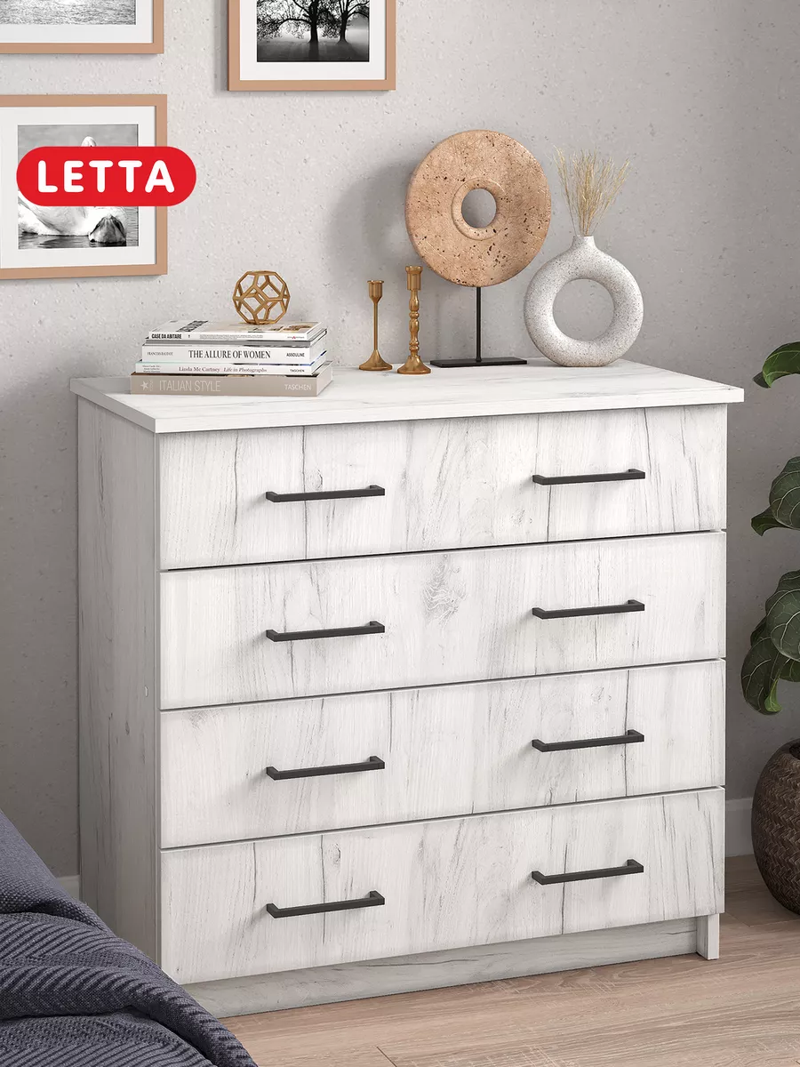 Комод деревянный для вещей узкий LETTA 101774515 купить за 3 292 ₽ в  интернет-магазине Wildberries