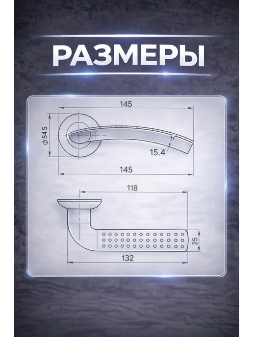 Punto Дверная ручка для входных и межкомнатных дверей, серый, фото 4
