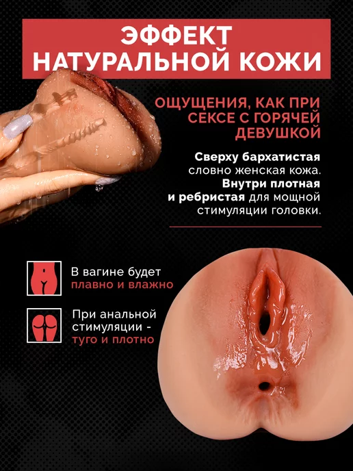 SecretLover Мастурбатор вагина анус резиновая реалистичная игрушка 18+, розовый, фото 4