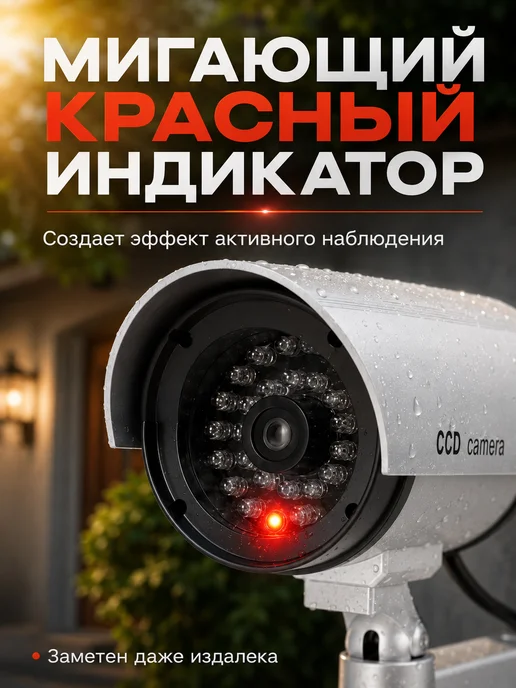 Купи Дома Муляж камеры видеонаблюдения уличный серый 2 шт обманка, 2 шт, фото 4