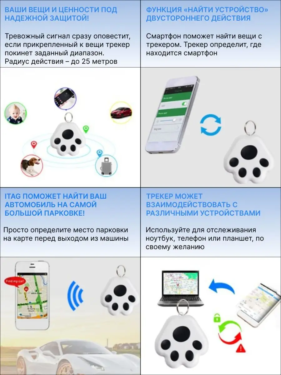 Bluetooth трекер для отслеживания мини брелок CABRI 102246800 купить в  интернет-магазине Wildberries