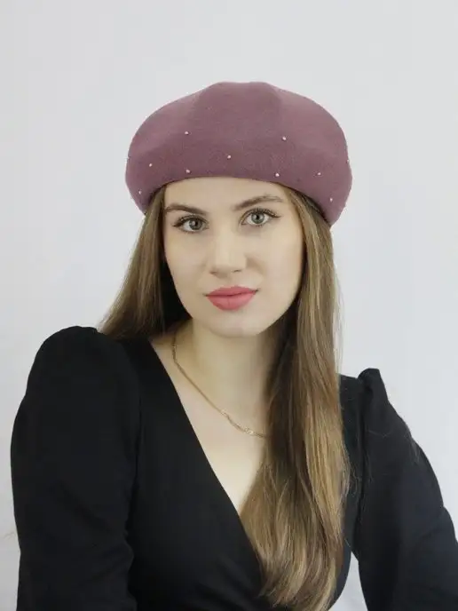 Мир ШЛЯП Классическая шляпа фетровый Берет, розовый, фото 4
