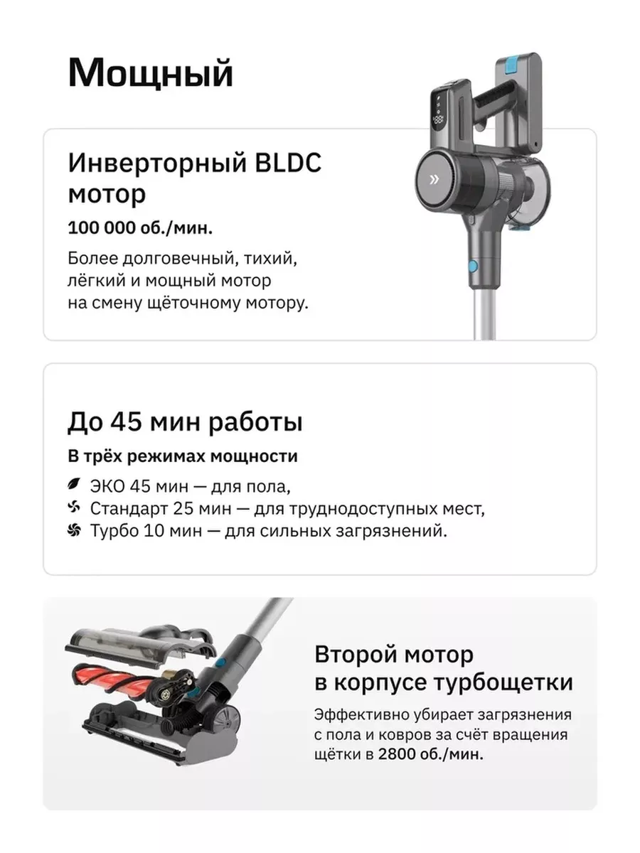 Вертикальный пылесос беспроводной Powerstick Basic Teqqo 102335912 купить  за 18 107 ₽ в интернет-магазине Wildberries