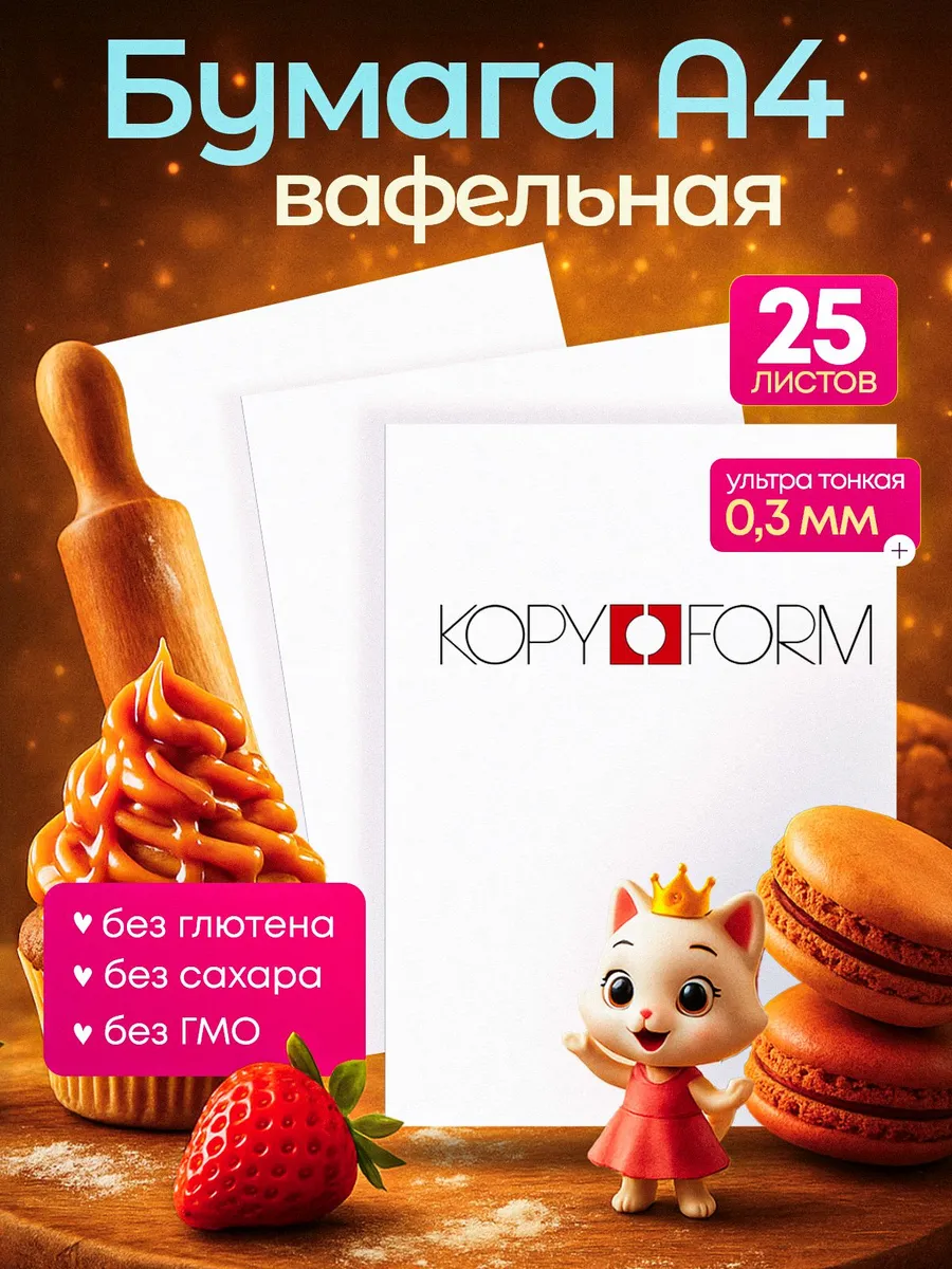 Вафельная ультра тонкая бумага 0.33,25л
