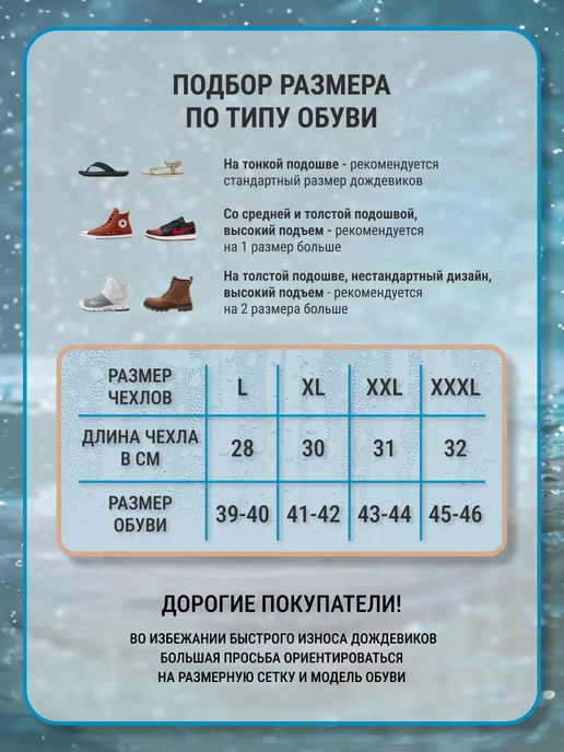 Твой маркет Дождевики чехлы для обуви многоразовые силиновые, белый, фото 2