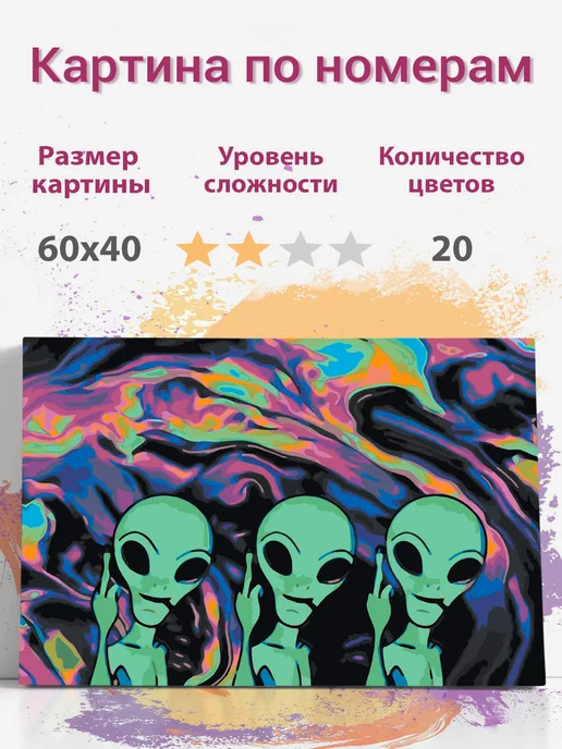 Раскрасим сами Инопланетяне Космос, зеленый, фото 2