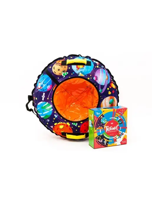 Nika Kids Тюбинг ватрушка для катания детская зимняя 70 см, фиолетовый, фото 2