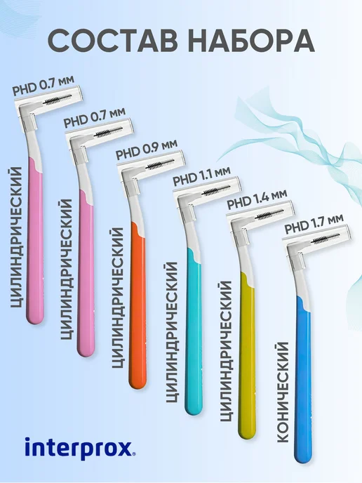 Vitis Ершики для зубов межзубные Interprox Plus Mix, вариант, фото 2