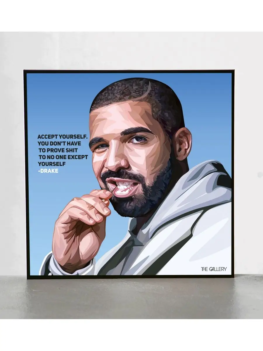 Картина постер Поп-арт Дрейк рэпер Drake THE GALLERY 102503777 купить за 1  034 ₽ в интернет-магазине Wildberries