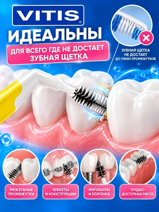 Vitis Межзубные ортодонтические ершики Interprox Plus Mix, вариант, фото 2