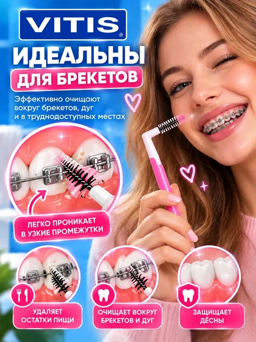 Vitis Межзубные ортодонтические ершики Interprox Plus Mix, вариант, фото 5