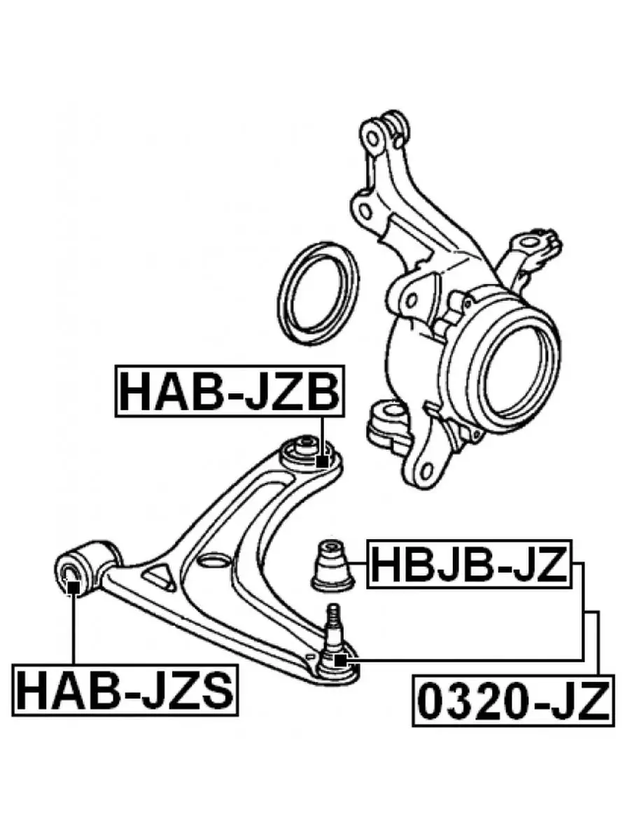 Сайлентблок FEBEST HAB-JZS Febest 102571312 купить за 472 ₽ в  интернет-магазине Wildberries