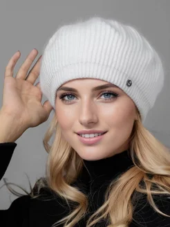 Берет демисезонный вязаный ангора Dika Knit 102582431 купить за 799 ₽ в интернет-магазине Wildberries