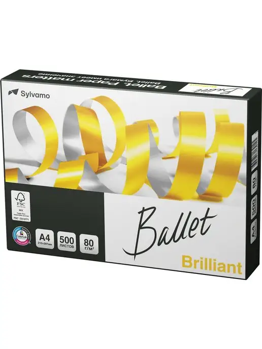 Бумага Ballet A4, 500 листов, 5 пачкек, фото 4