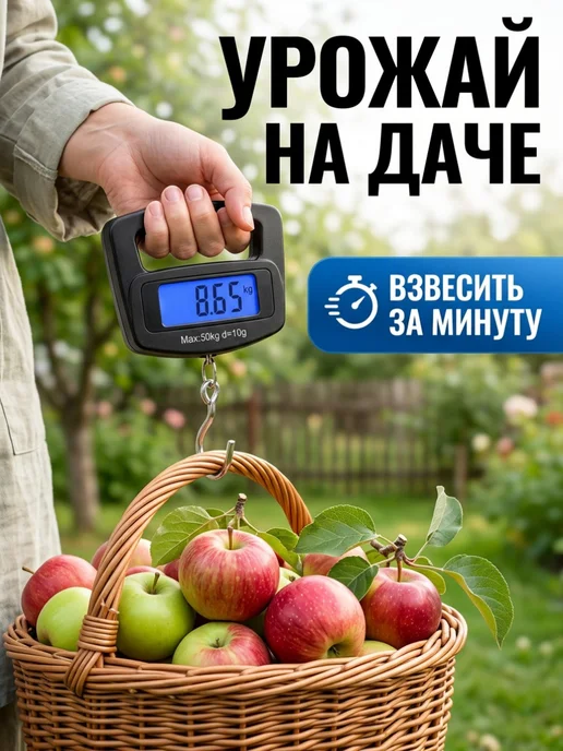 Весы кухонные электронные для багажа безмен, черный, фото 4