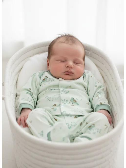 Lemony KIDS Теплые ползунки для новорожденных с начесом, зеленый, фото 3