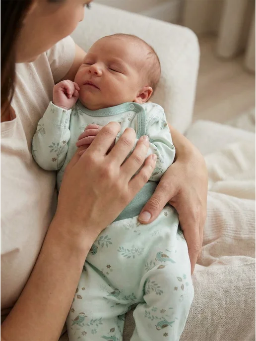 Lemony KIDS Теплые ползунки для новорожденных с начесом, зеленый, фото 6