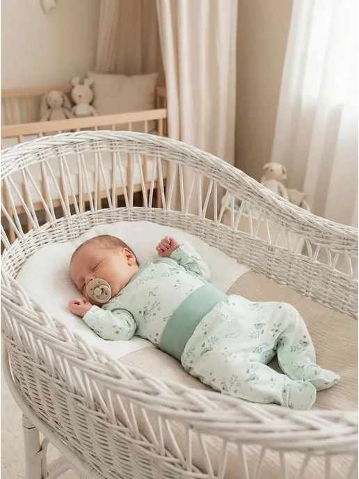 Lemony KIDS Теплые ползунки для новорожденных с начесом, зеленый, фото 7