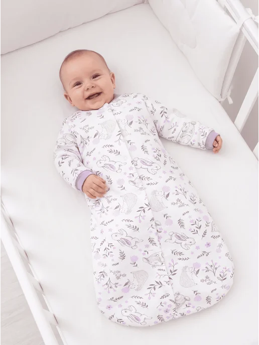 Lemony KIDS Спальный мешок с начесом для новорожденных, фиолетовый, фото 6
