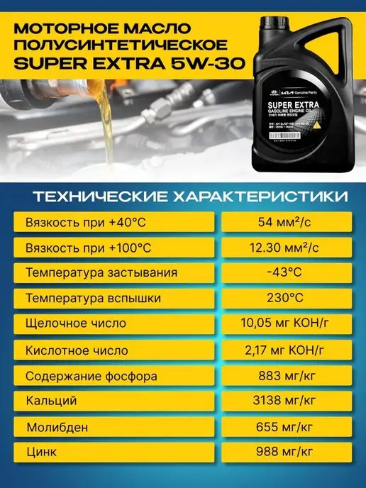 КОРЕЯСТОК Комплект фильтров и моторное масло 5w30 Киа Спортаж, вариант, фото 6