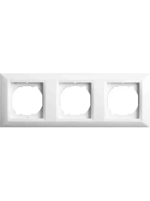 Metronex Рамка 3-я Roma White Белый пластик, белый, фото 4