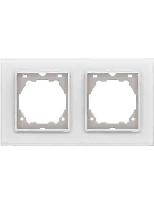 Metronex Рамка 2-я Glass White Белое стекло, белый, фото 5
