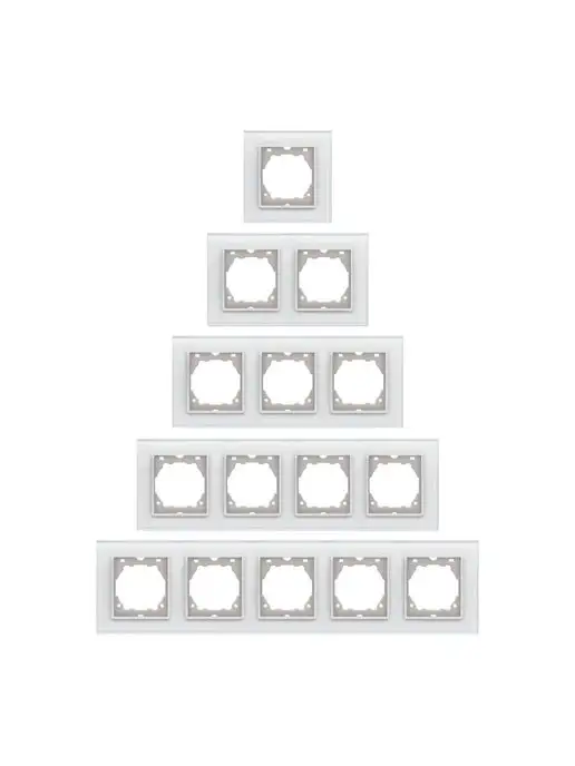 Metronex Рамка 2-я Glass White Белое стекло, белый, фото 6