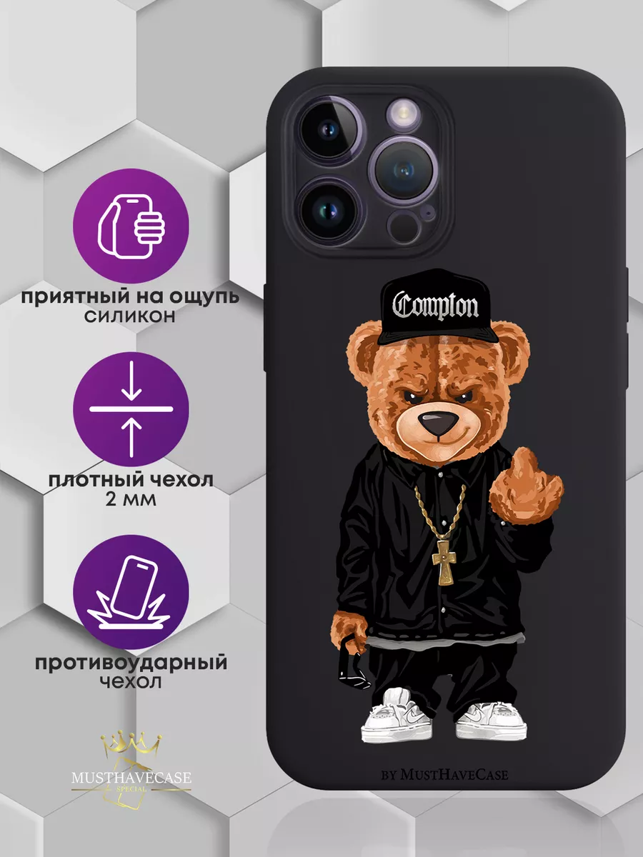 Чехол на iPhone 14 Pro Max с принтом мишка Tony Compton MustHaveCase  102752465 купить за 442 ₽ в интернет-магазине Wildberries