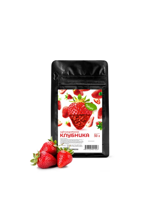 Шоко.ru Клубника сублимированная кубики 50 г, 50 г